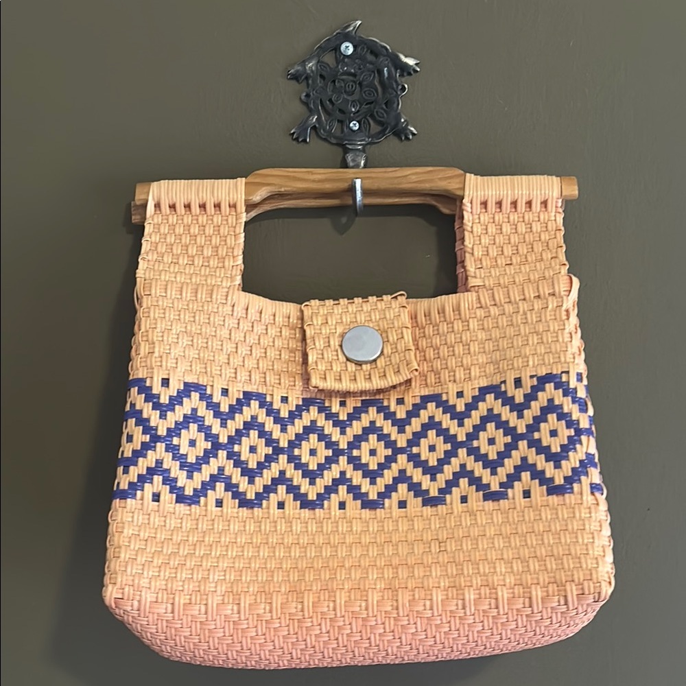 Woven Pink and Purple Handbag